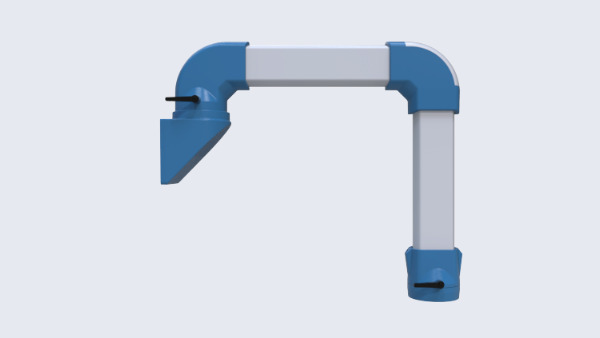 Tragarm-Panel-PC-GTL, Geräteträger, blaue Gelenke